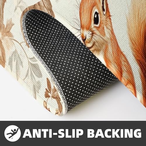 Tapetes de cocina para suelo con diseño de ardilla ideales para lavandería 6