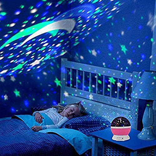 Image of Galaxy Projector Light with Tripod Stand, Earth and Moon Projection, USB Powered, Adjustable Angle, Space Theme Room Decor (Star Master)