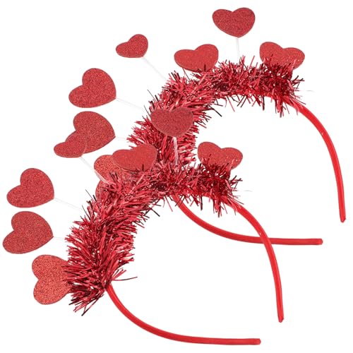 Serrage-Têtes de Cœur Rouge sequins pour accessoires cheveux mariage