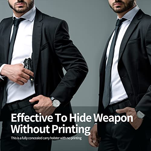 Leather Shoulder Holster Adjustable Gun Holster Concealed Carry For 1911 Glock 17/19/22/ And Similar Size Pistols,With Double Magazine Pouch #TOP4