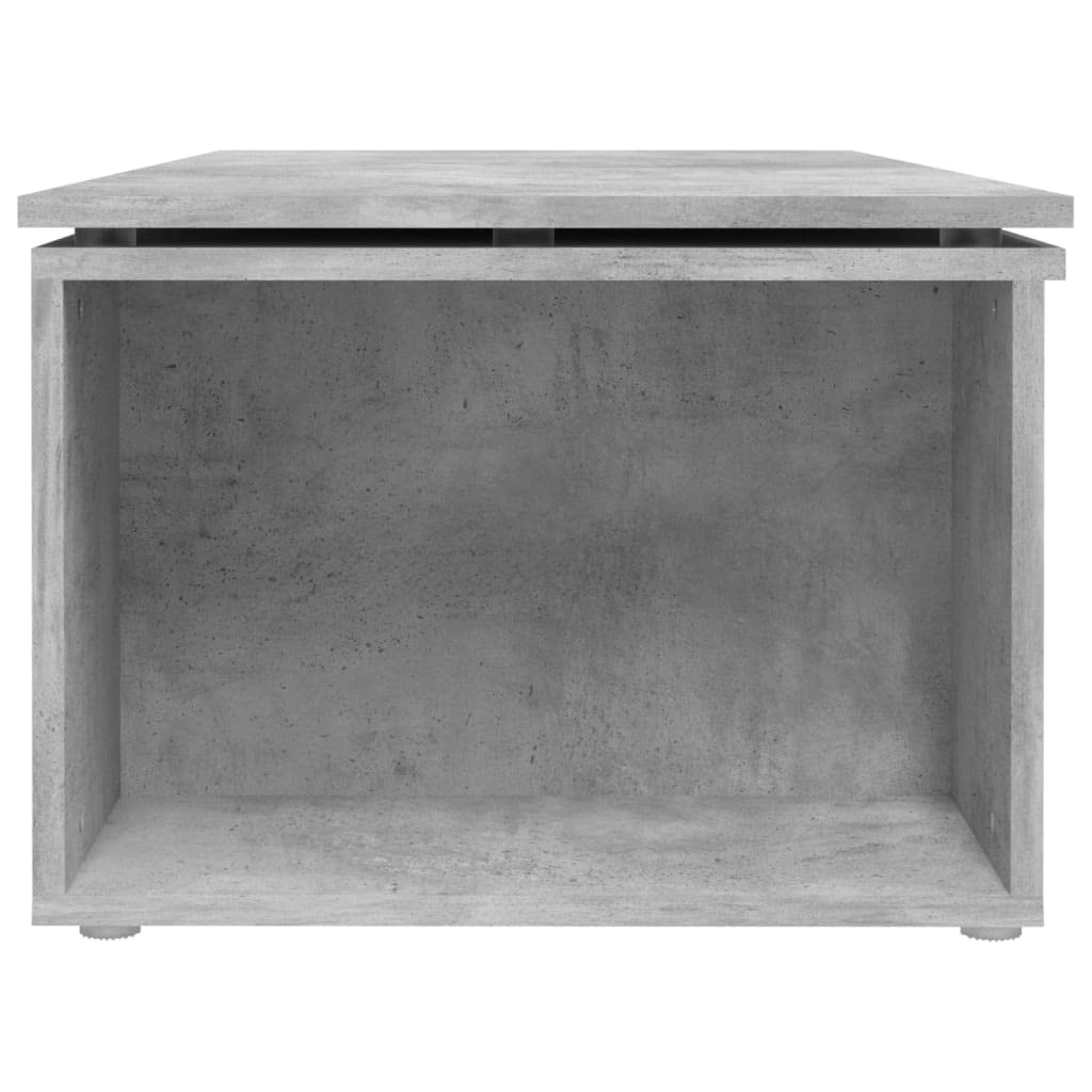 vidaXL Mesa de Centro Mesita Lateral Sofá para Teléfono Té Café Decoración Salón Oficina Sala Estante de Almacenamiento de Contrachapada Gris Hormigón