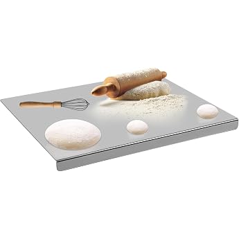 Stainless Steel Chopping Board 30 x 40 cm Kitchen Chopping Board Heavy Chopping Board for Cooking Baking Bread Restaurant for Kneading for Meat Vegetables for Kitchen Bar