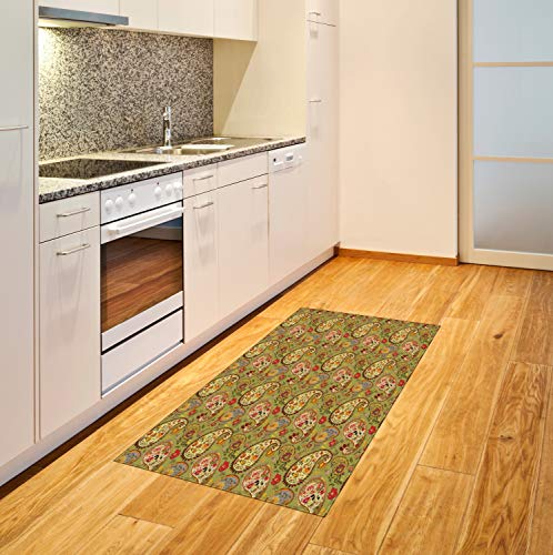 ABAKUHAUS Paisley Tapijt, Kleurrijke Perzische Style, vlak Geweven Vloerkleed voor Woonkamer, Slaapkamer, Eetkamer, 80 x… - Afbeelding 3