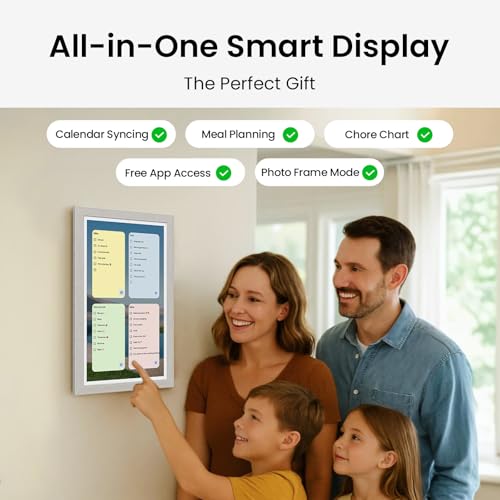 apolosign digital calendar electronic calendar smart touchscreen interactive display for chore chart family schedules planner supports all apps via google play gray 156-inch