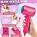 Cleboen Hair Styling Doll Head Makeup Kit for Girls Toys - Kids Hair Salon Pretend Playset with Hairdryer, Curling Iron, Headwears & Real Makeup, Birthday Gift for Girl 3 4 5 6 7 8+