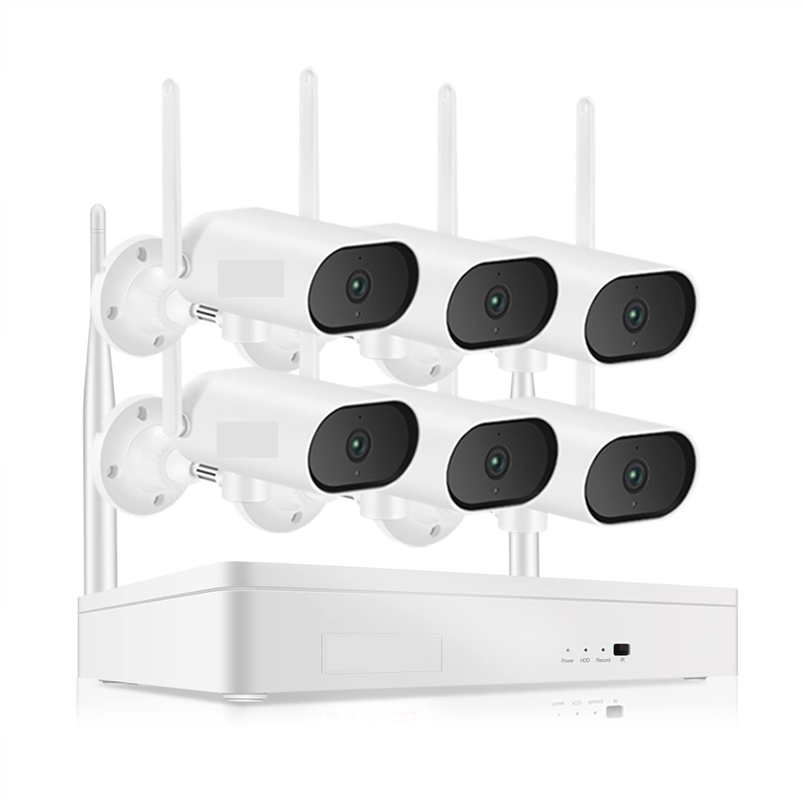 Kamera bezpieczeństwa, 6-kanałowy system kamer bezpieczeństwa Night Vision HD obracana w poziomie kamera nagrywanie dźwięku System nadzoru zewnętrznego 3MP(1T)