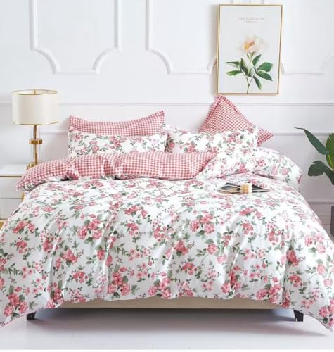 Bedding Set Duvet Cover Set 220240cmKing size-6Pcs One Set with 1 Quilt Cover +1 Fitted Sheet +4 Pillow CasesSoft Cotton Comforter Cover Set (S6 KING SIZE)