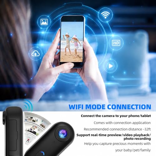 Image of dahocamgo 4K Mini Body Camera, Waterproof Wearable Cam