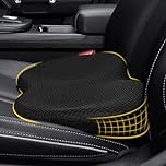 kingphenix Wedge Car Seat Cushion: Memory Foam Truck Seat Cushion for Car Seat Driver - Sciatica and Back Pain Relief - Suit for Car, Office Chair - Black