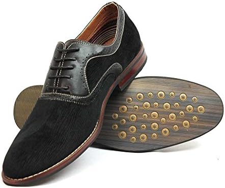 Ferro Aldo New Men's Round Toe Nubuck Lace up Denim Friendly 19513l (7.5 U.S (D) M, Black) | Image 5