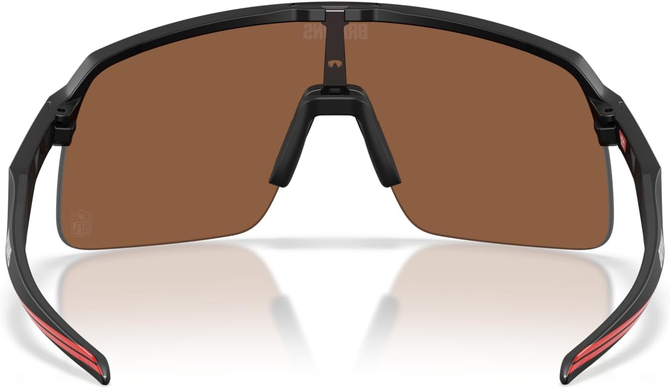 Oakley Mens OO9463 Sutro Lite NFL Collection Rectangular Sunglasses,Matte Black/Prizm Tungsten,39mm