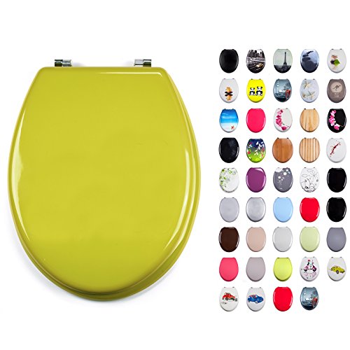 MSV Abattant WC MDF CLÉO Vert Pistache - Charnières INOX