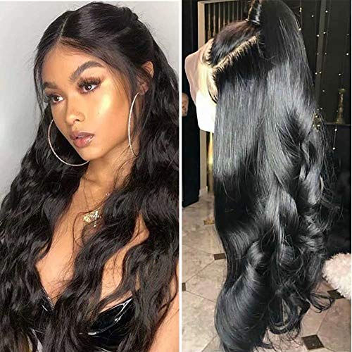 Maxine Body Wave Human Hair Wigs 360 Lace Frontal Wig Pre Plucked With Baby Hair Brazilian 10A Body Wave Long Virgin Hair Glueless Wigs For Women Slightly Bleached Knots (24 Inch, 360 Lace Wig)
