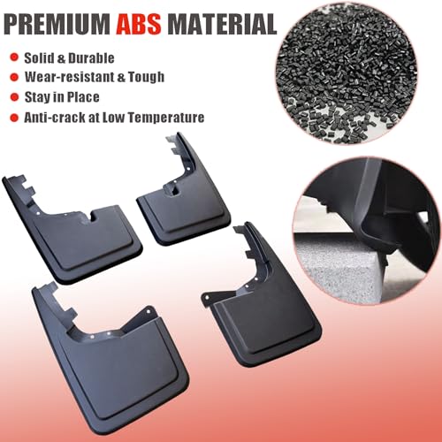 Image of Mud Flaps for Ford F150 2021 2022 2023 2024 - No Drill Required All Weather Protection Front Rear Splash Guards for Trucks Pickup Fenders for Ford F150 2021-2024 Accessories