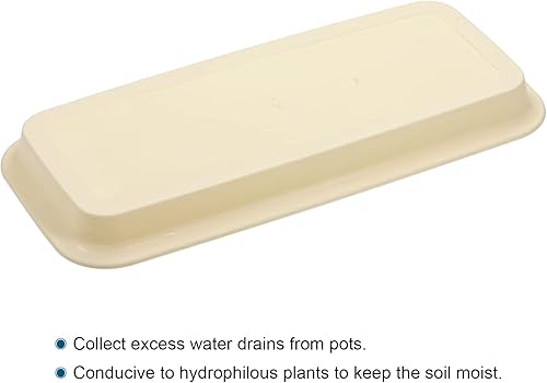 Miniatura 8 de MECCANIXITY Platillo rectangular de plástico de 12.0 x 5.5in, para interiores y exteriores, color terracota, paquete de 6