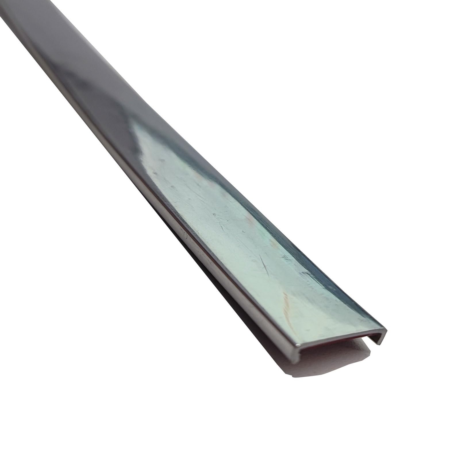 16.4 ft Self Adhesive U Channel Edge Trim Veneer Edging Trim, Flexible Edge Protector Sheet Fits 4-30mm Edge, Edge Strip for Countertop Table Cabinets Shelves Restoration(Bright silver,5mm)