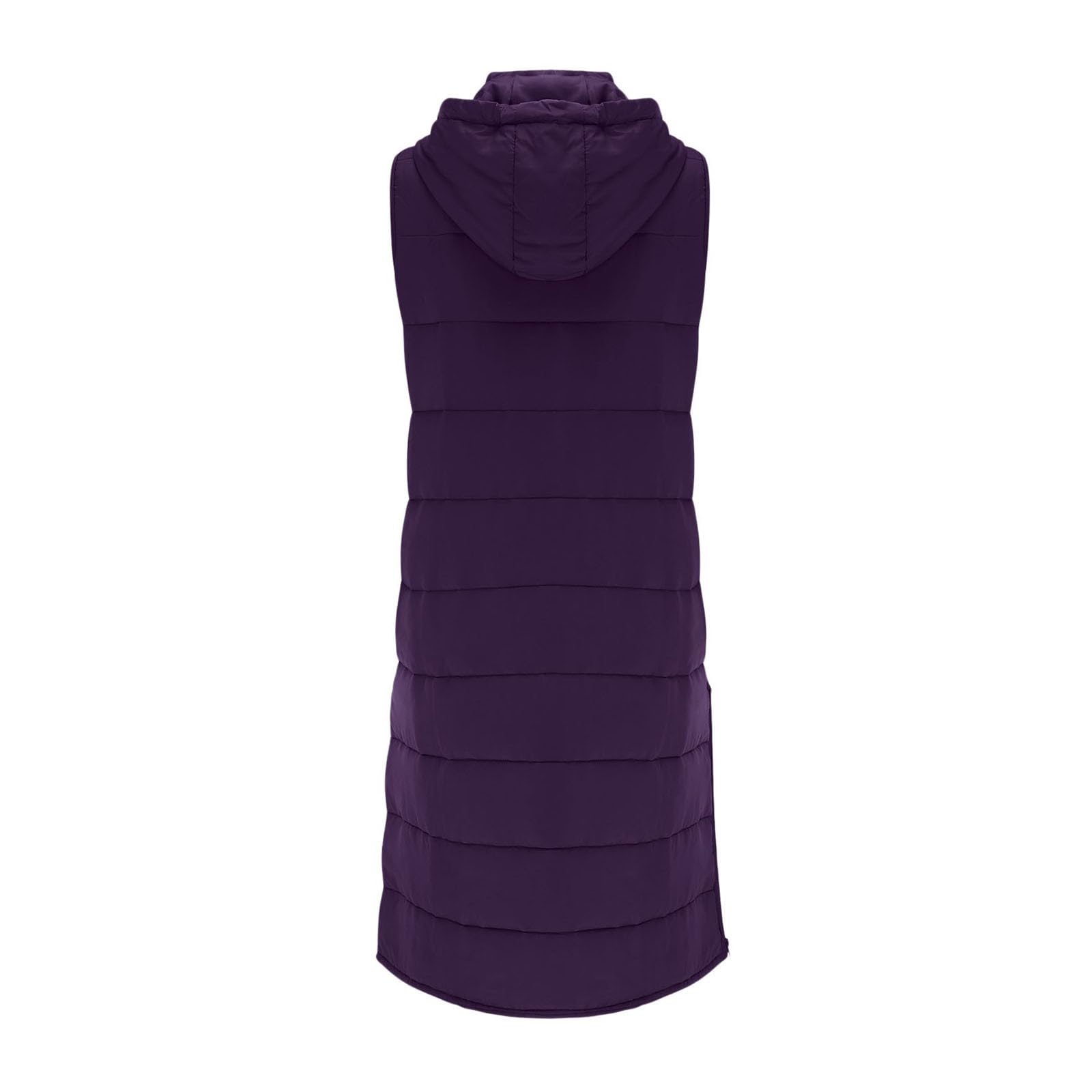 MJGkhiy Gilet Donna Invernale Lungo Tinta Unita Giacca Senza Maniche Con Cerniera Gilet Trapuntato Caldo Smanicato Piumino Giubbino Smanicato Con Tasche Giacca Gilet Giacca Con Cappuccio Outerwear