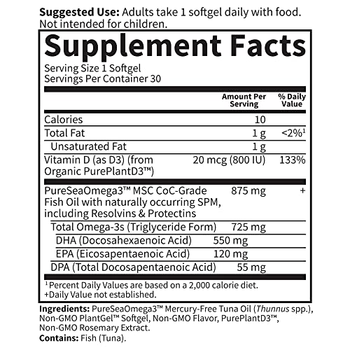 Garden Of Life 103546 Dr. Formulated Prenatal Dha Fish Oil - 550Mg Dha & Dpa In Triglyceride Form 100% Dv Vitamin D3, Single Source, Mercury Free Omega 3 Dha Supplements thumb #4