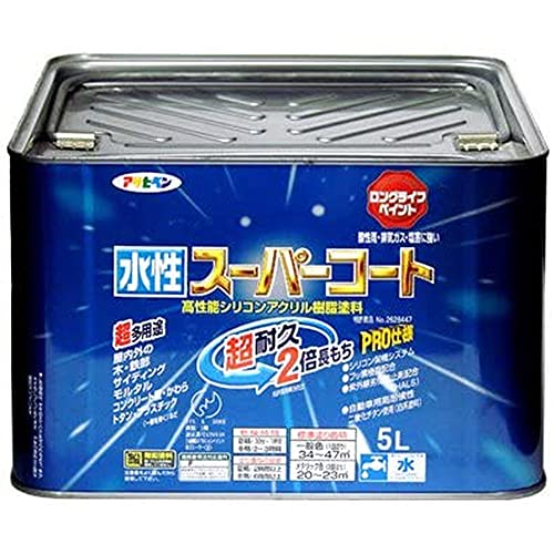 アサヒペン ペンキ 水性スーパーコート 水性多用途 こげ茶 5L