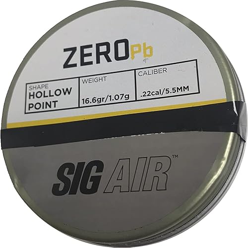 Sg Sauer .22 Cal Hollow Point Zero 0.59oz 250 Ct. Pellets de pistola de aire (OpenBox)