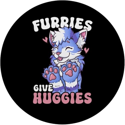 Miniatura 3 de Furries Give Huggies I Wolf Cosplay - Disfraz de peludo PopSockets estándar PopGrip