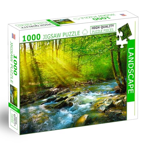 Image of Landscape 1000 Piece Jigsaw Puzzles for Kids and Childrens - Realistic Illustration Challenging Brain Booster Gifts, Fun and Creative Fun Game - Ages 9+ (1000 Pcs)