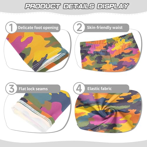 Colorful Camouflage Girls Leggings Soft Stretch Workout Yoga Dance Pants for Kids Casual Tights3