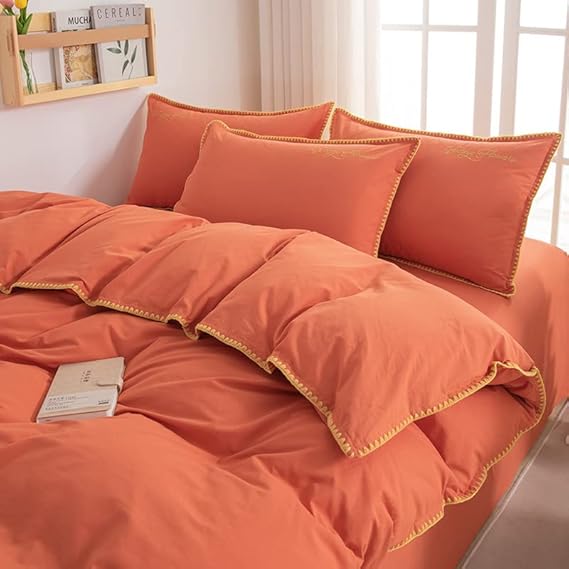 新品本物 ウォッシュドコットン4ピースキルトカバー夏用寝具 シーツ