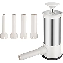 zolyet 3.3 Sausage Filling Machine Stainless Steel Homemade Sausage Machine Vertical Meat Filling No Power Supply Manual Pr Portable Small Kitchen Tools Type 1 with 4 Different Sizes Filling Tube