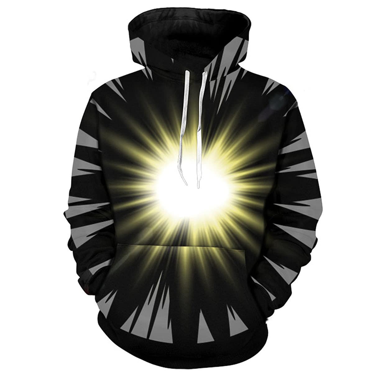 Sweat à capuche 3D ample résolvant le manque de style des vêtements grande taille - 5