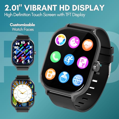 iN Tech Smart Watch Pro (Advanced) - 2.01" HD Touch Screen - Smart Watches for Mens Womens Watches - Smart Watch Men - Fitness Watch - Fitness Tracker Heart Rate/Sleep/SpO2 Monitor - Smart Watches Men - Image 3