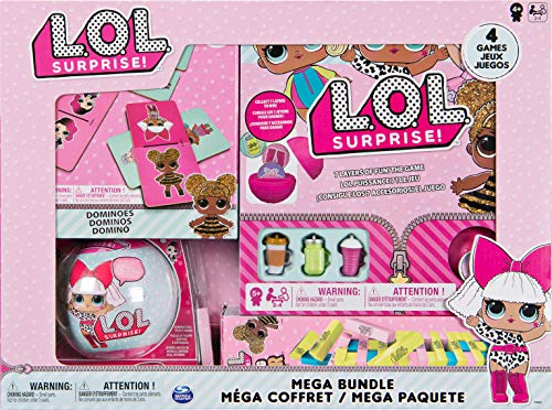 Una mega confezione regalo con 4 giochi a tema delle bamboline LOL