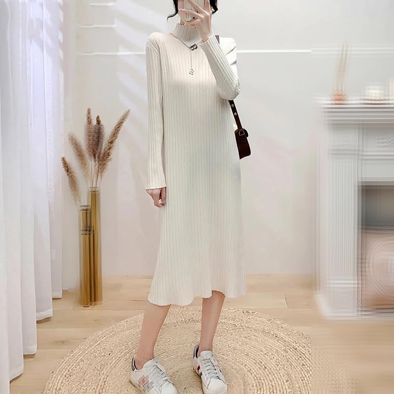 Maglione da donna a collo alto lavorato a maglia Slim Fit lungo Seleeve Caldo Casual Bottoming maglioni