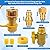 3/4" Natural Gas Quick Connect Fittings, Solid Brass Quick Connect Fittings Convert with Gas Valve 3/4 Ball Valve, for Pipe Natural Gas Supply for Generators, Gas Grills, Fire Pits, RV, Etc.