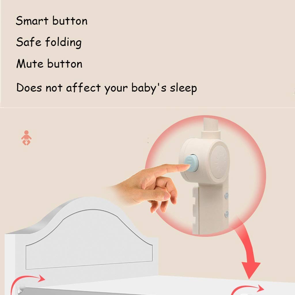 Barandillas para Cama para Niños, Barandilla De Seguridad con Protector De Cama De Malla Ventilada para Niños Barandilla De Cabecera Plegable Protector De Cama Deflector Universal para Cama