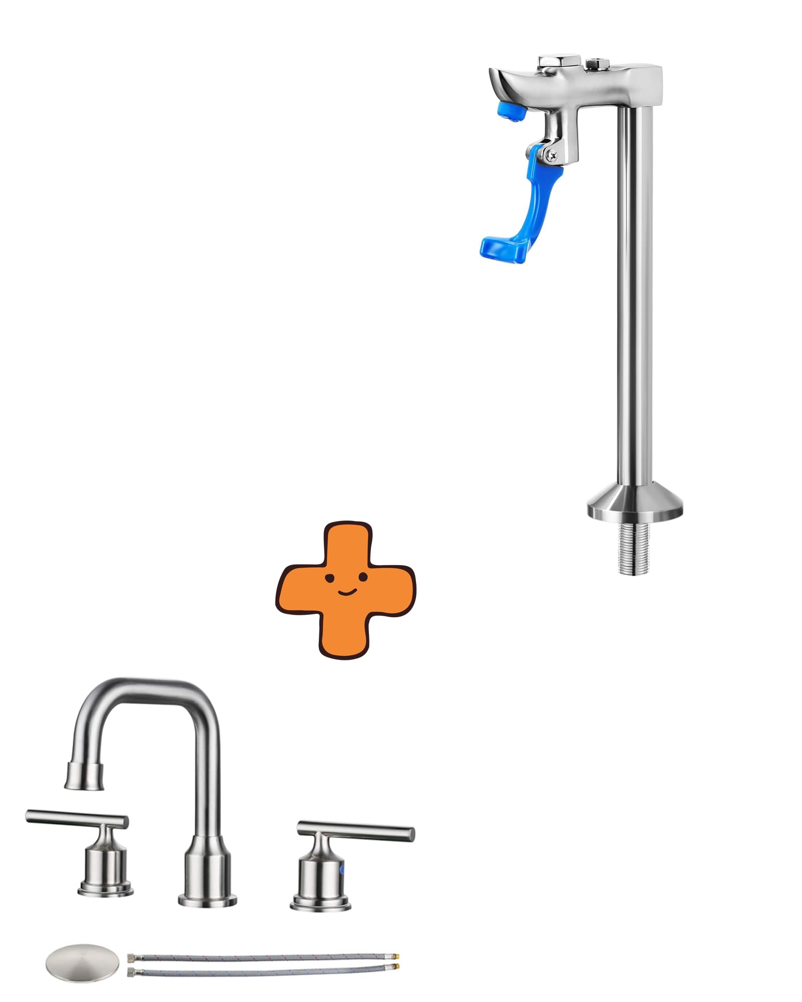 Jnfidosr Blue Glass Filler Faucet 9 Inches And Widespread Bathroom Faucet