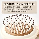 RHOS Compact Foldable Hair Brush with Mirror for Women, Men & Kids - Small Pocket & Portable Travel Brush (Beige) - Image 4