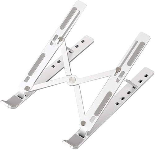 nonbrand Soporte portátil para computadora portátil, soporte de aluminio ajustable con ventilación de 6 ángulos, compatible con ergonomía, soporte