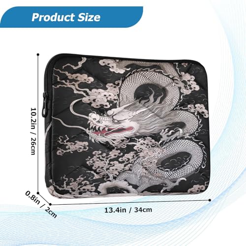 Funda para portátil de 13-14 pulgadas con diseño dragón chino tradicional miniatura 3