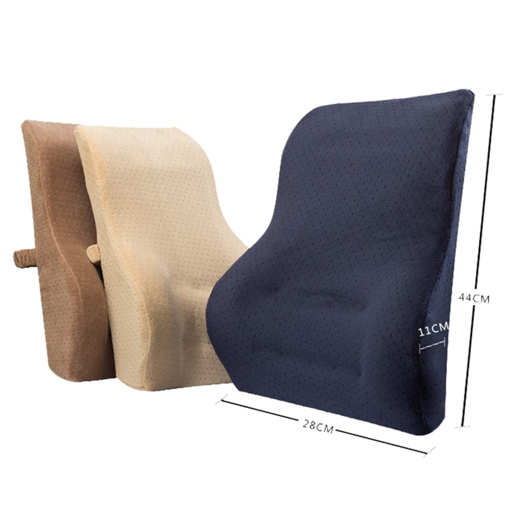 Supporto lombare per auto per auto Supporto per la vita Cuscino per poggiatesta Fornitura di memory foam per sedia da ufficio per auto Supporto per sedile per auto(Blue)
