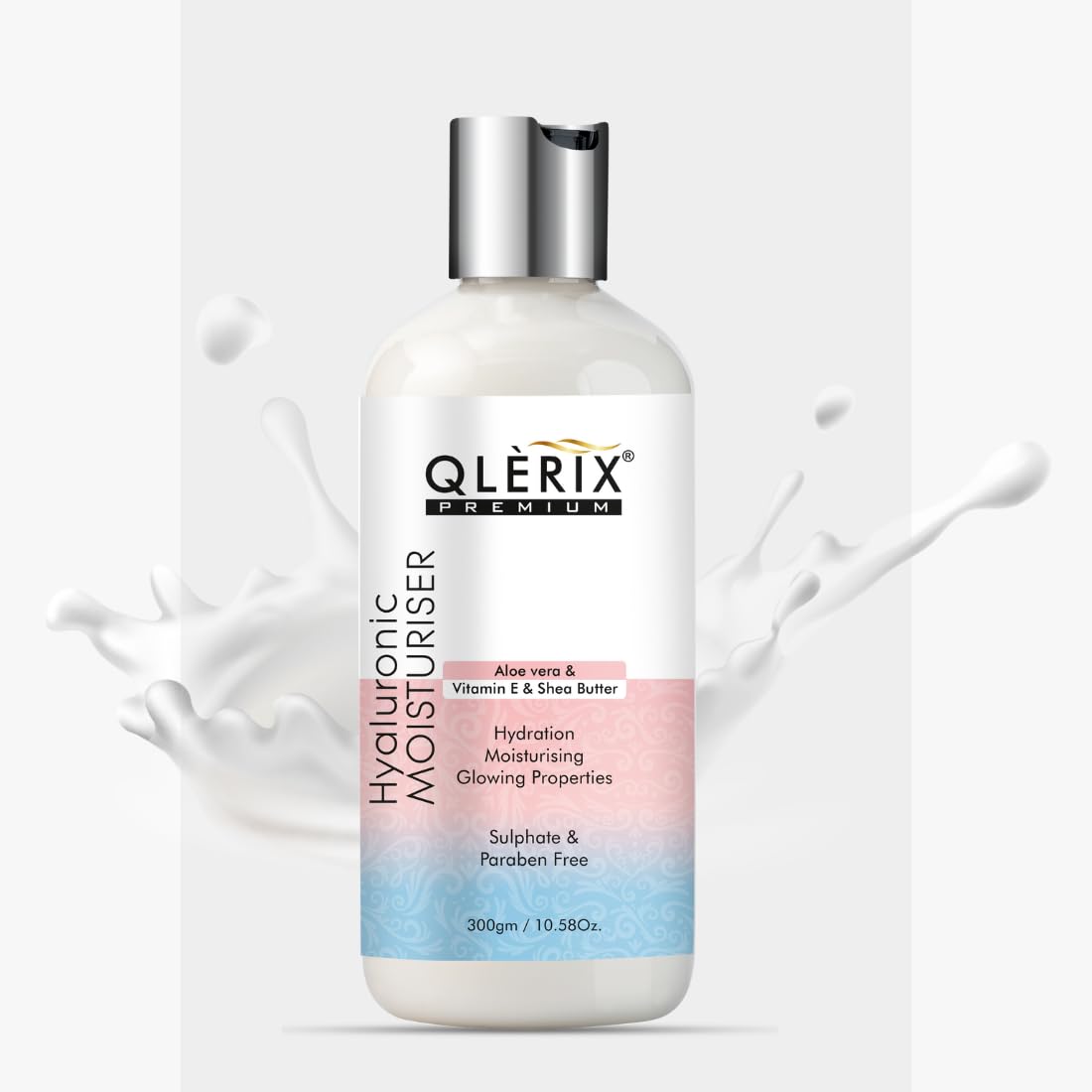 QLERIX Body Lotion for Deep Nourishing & Long Lasting Moisturization | With Aloevera,Vitamin B5 & E |Non Sticky,Quick Absorbing & Non Greasy | For All Type Skin | 300ml ((Pack of 1))