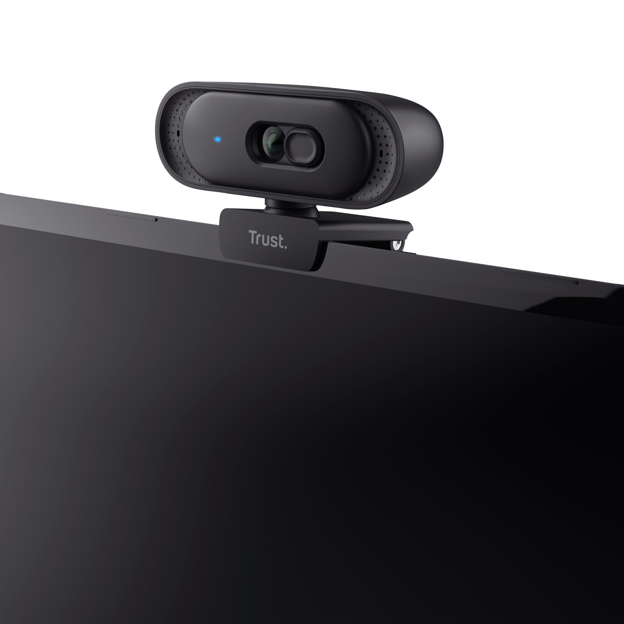 Trust Ovala 2K QHD kamera internetowa z osłoną prywatności, czarna | pole widzenia 75°, USB-A/USB-C, kamerka komputerowa do spotkań i streamowania z redukcją szumów, Teams, Google Meet, Zoom
