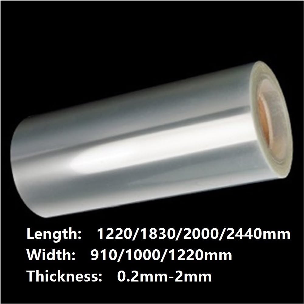 1 placa de PVC transparente, lámina de plástico fina de alta tenacidad, espesor de 0,2 mm a 2 mm, for placa deflectora de bricolaje.(910 * 1830 * 0.4MM)