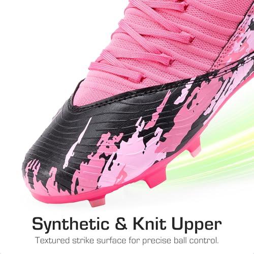 DREAM PAIRS Girls Boys Soccer Cleats Youth Firm Groud Outdoor Sports Athletic Mid-top Football Shoes for Little/Big Kid4