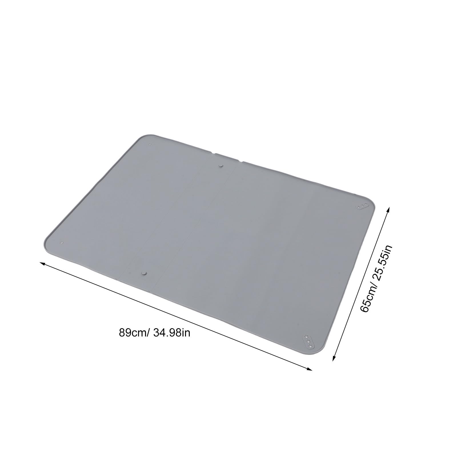 Kichvoe Soporte 86x63 a para Cachorros Almohadilla Entrenamiento de de Silicona con Antideslizante Gris Cm Ventosas , Plegable y Resistente a Fugas , Adecuado para Tapete Sanitario y Baño
