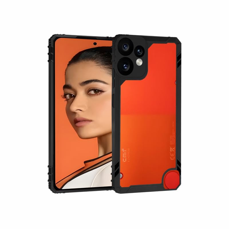 Image of AIBEX Crystal Clear Back Cover Case for CMF by Nothing Phone 2 Pro 5G | Transparent Shockproof 360 Protection | Slim PC + TPU Hybrid Anti-Yellow Case