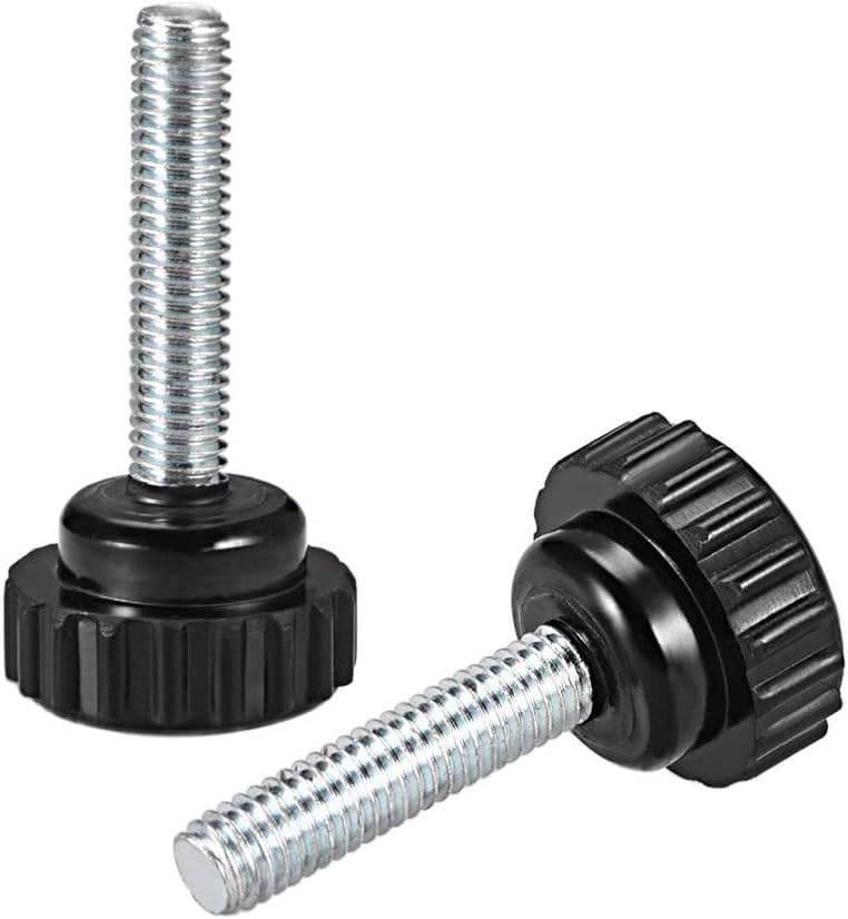 MACHSWON Knurled Clamping Knobs Saw Drill Press Lathe and Routing Jigs Packaging Machinery Printing Equipment Hand Clamping Handle Bolt Hand Knob Screw Replacement Parts M6 x 25mm 2pcs - Image 3