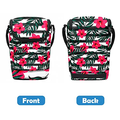 Bolsa de almuerzo pequeña para oficina con estampado floral 5