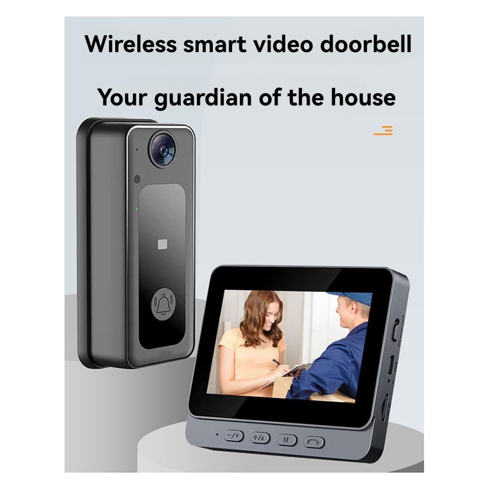 Tuya Smart Security wizualny dzwonek do drzwi, bezprzewodowy interkom 4,3 , ekran HD, widoczność w nocy, kamera wideo
