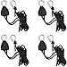 4 Piezas Trinquete con Cuerda de Gancho, Trinquete de Cuerda con Gancho, Trinquete de Cuerda de Suspensión de Trinquete, para Plantas de Interior Luces de Crecimiento Ajustables Trinquete(Negro)